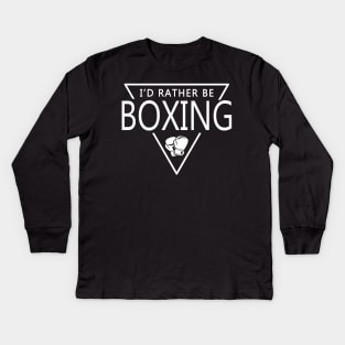 BOXING SHIRT - T SHIRT FOR BOXERS - SPARRING TSHIRT Kids Long Sleeve T-Shirt